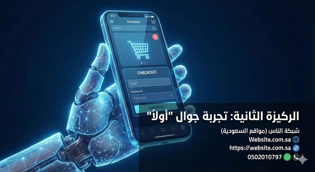 ركائز تقنية لا غنى عنها لنجاح موقعك التجاري في السعودية 2 تجربة جوال أولاً وليست ثانياً (Mobile-First) تصميم موقع متجاوب