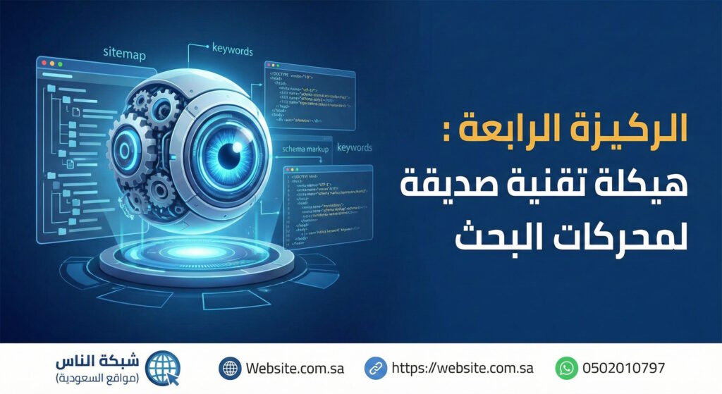 ركائز تقنية لا غنى عنها لنجاح موقعك التجاري في السعودية 4 هيكلة تقنية صديقة لمحركات البحث (Technical SEO) تحسين سيو محرك بحث جوجل