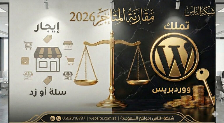 سلة وزد أم ووردبريس دليلك لاختيار منصة متجرك الإلكتروني ميزان ذهبي مقارنة برامج المتاجر